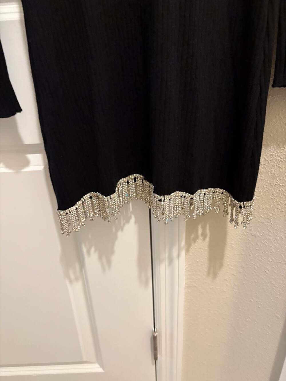 Forever 21 Ribbed Rhinestone Fringe Mini Dress - Picture 6 of 9